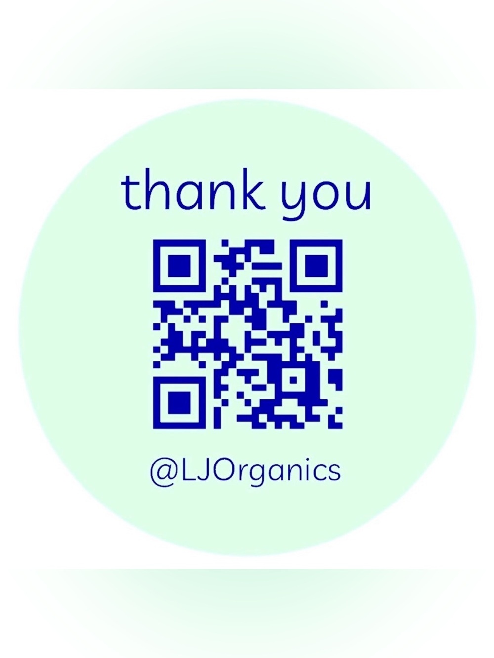 50 CUSTOM STICKERS - 2” ROUND - THANK YOU - W/ YOUR QR CODE & CLOSET NAME - MINT